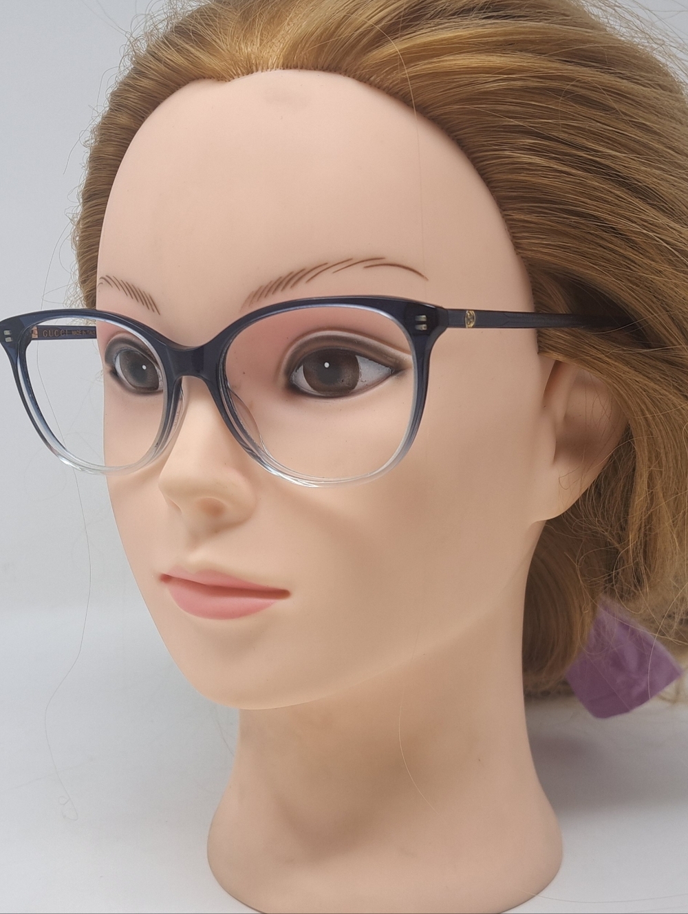 Gucci Women's Glasses Frames Blue Transparent Oval GG0550O 004 Italy 51-16-140
